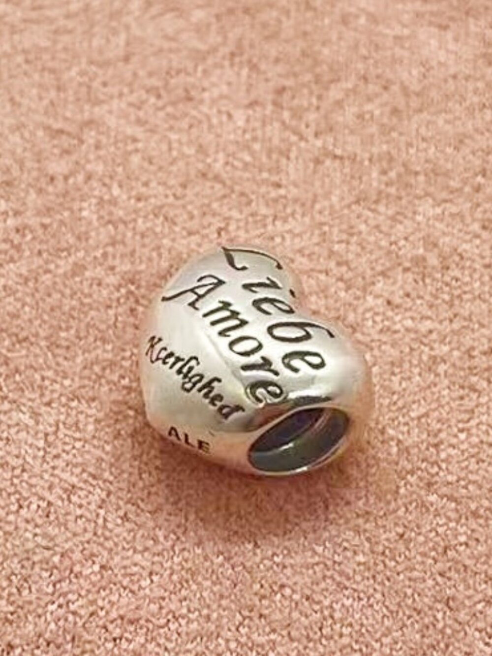 Pandora S925 Sterling Silver "Love Amore" Heart Charm